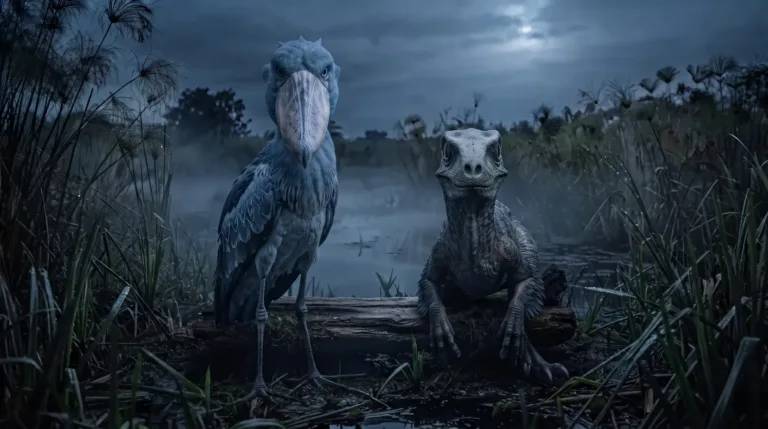 Shoebill vs dinosaur